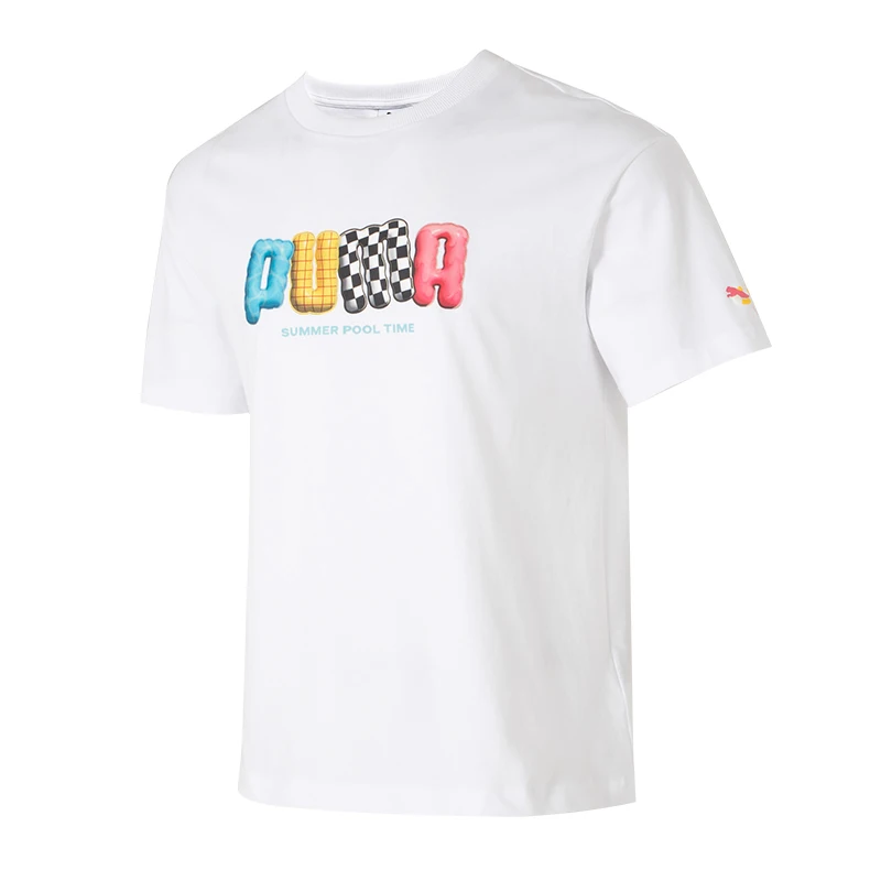 

Puma Graphics Puma Pt Tee T-Shirt Round Neck Loose Breathable Men's Fitness Training Cycling Work Clothing Top 632983-02