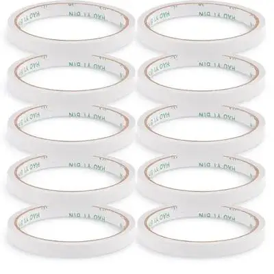 

10pcs Double Sided Adhesive Tape Heavy Duty Hot Melt Craft Office Supplies White Student Use Cut Tear Easy Apply Firmly Peel