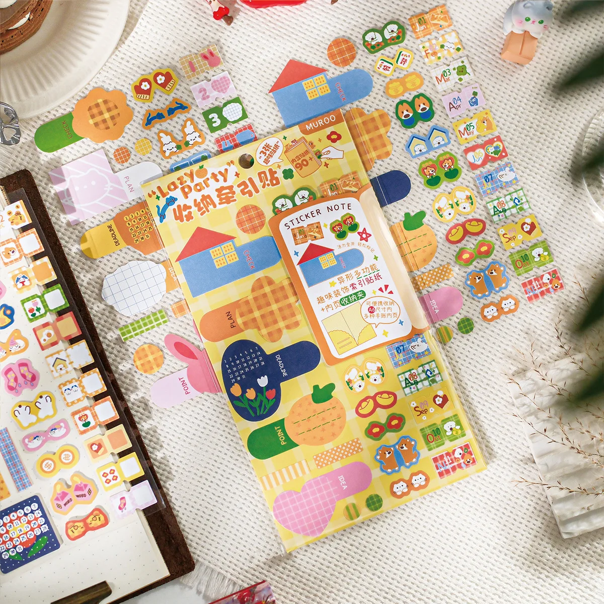 3pcs/lot Kawaii Stationery Stickers Storage Pull Tab Diary Planner Decorative Mobile Scrapbooking DIY Craft Sticker