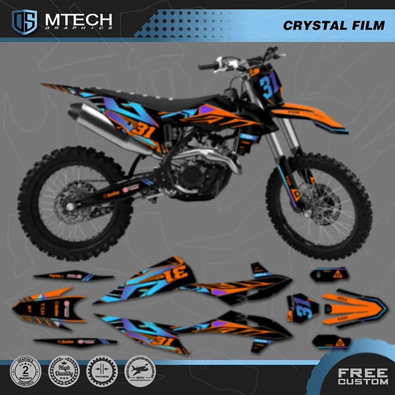 

DSMTECH пользовательские графические фоны для команды, наборы наклеек для KTM SX SXF XC MX 19-22 EXC XCW Enduro 20-23 125–500cc 003