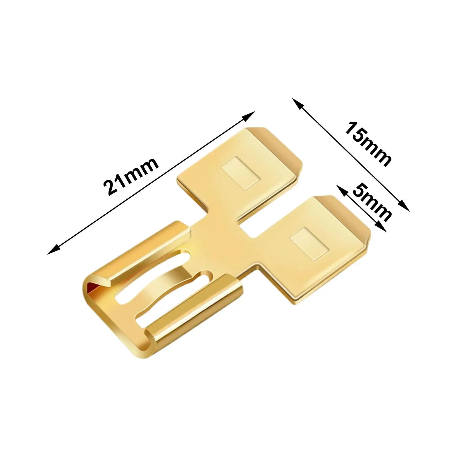 Double Spade Connector 2 Way Quick Disconnect Brass Electrical Wire Terminals Adapter for Automotive DIY Projects
