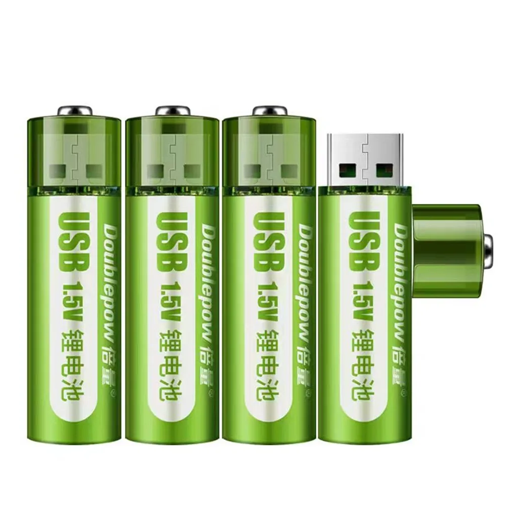 12pcs/lot AA Rechargeable Battery 1.5V 1400mWh Constant Voltage Fast Charge Battery USB Direct Plug Rechargeable