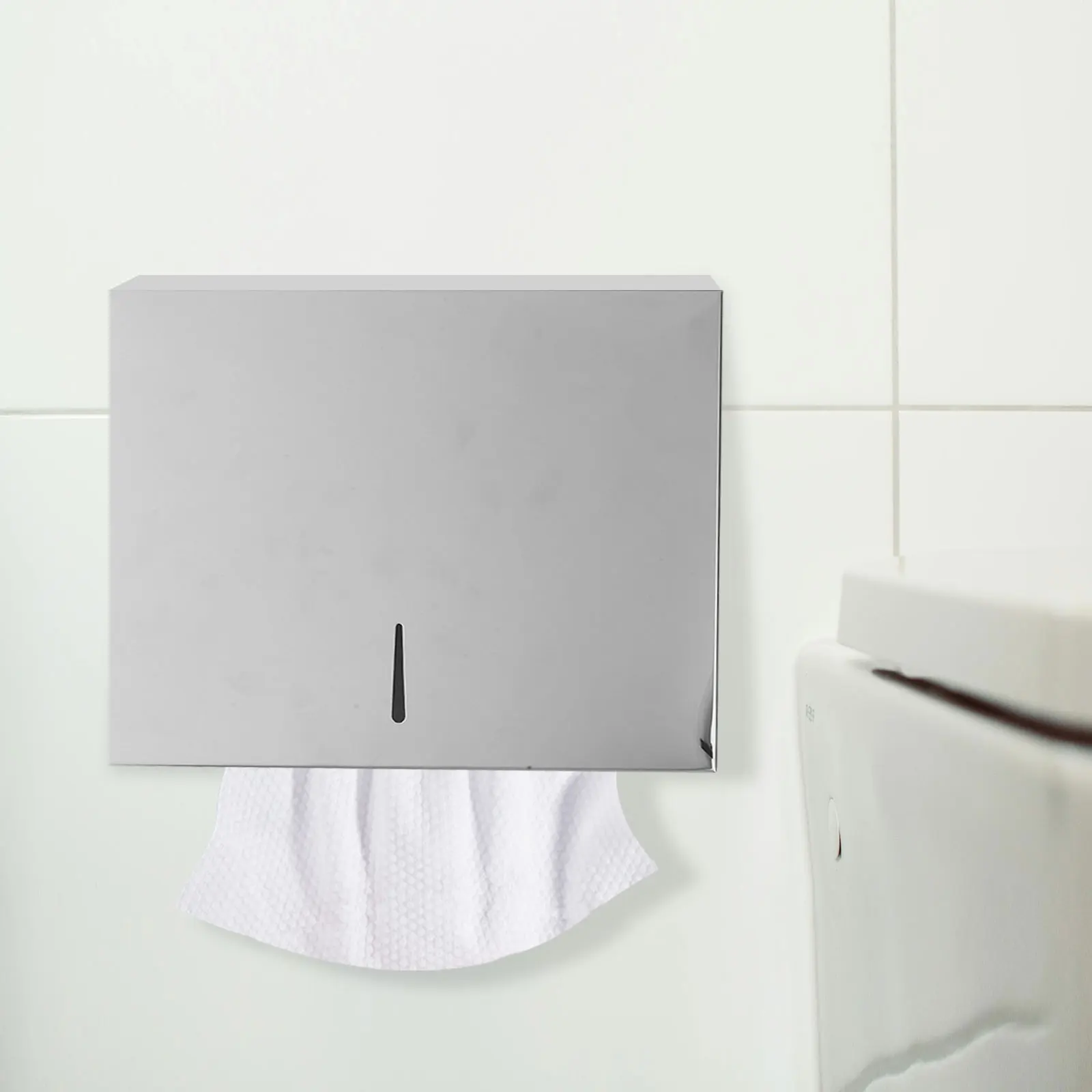 

Stainless Steel Box Bathroom Paper Towel Wall Mount Bathroom Paper Towel Holder Holder Dispenser Commercial Kitchen Dry Hand