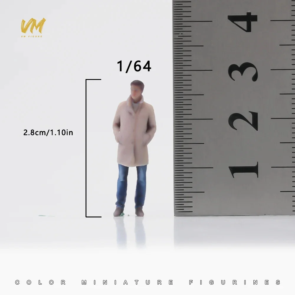 Miniaturfigur im Maßstab 1/64 Coole Business-Kleidung für junge Männer und Frauen 3D-Druck Mini-Puppe für Automodell-Dekoration und Ausstellung – Detail 17