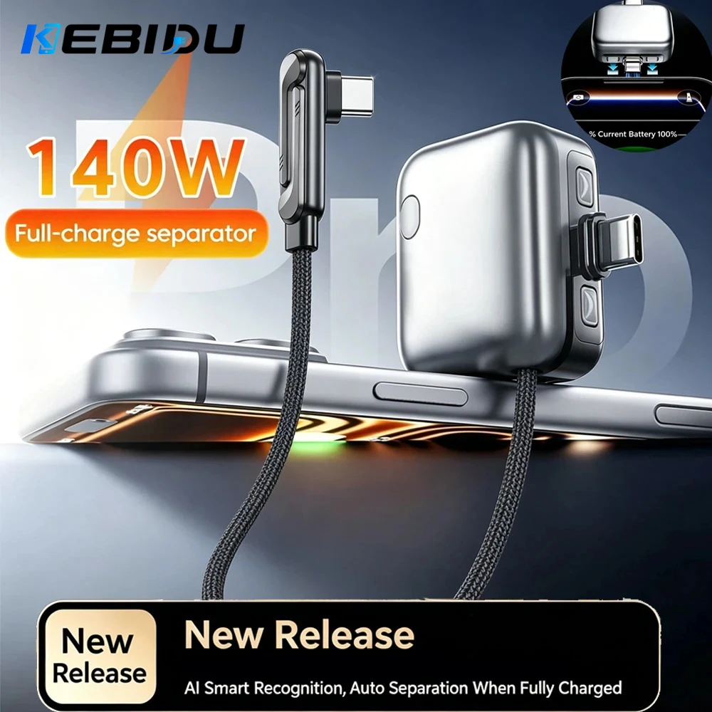 KEBIDU Intelligence Full Charge Separator Protect Battery Overcharge Protection Auto Power-off Suitable for Type-C Devices
