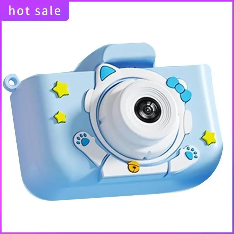 كاميرا رقمية ELEC-HD 1080P 96MPT كاميرات قابلة لإعادة الشحن مع تكبير 8X كاميرا كرتونية مدمجة للأطفال على شكل قطة فضائية