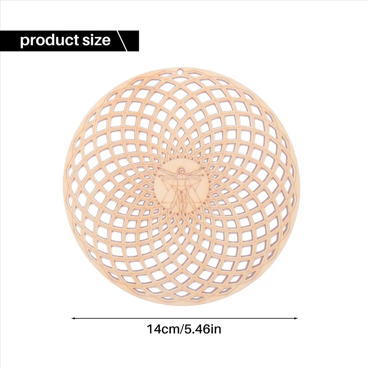 

BAAQ 8Pack 14cm Wooden Wall Sign Flower of Life Shape Coaster Wood Wall Art DIY Coaster Geometry
