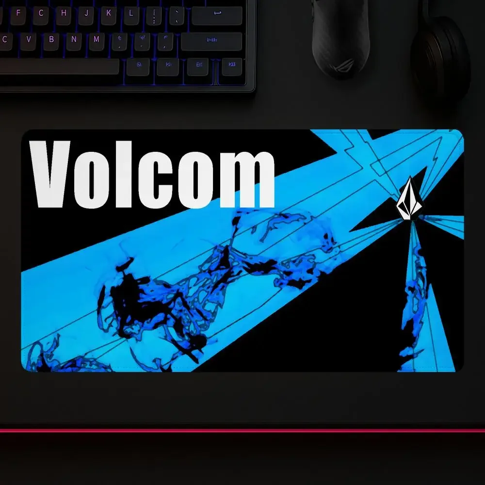 

Cultural Youth V-volcom Mouse Pad Gaming office Accessories Mousepad Large Game Keyboard overlock Non-slip Desk Mat Diy