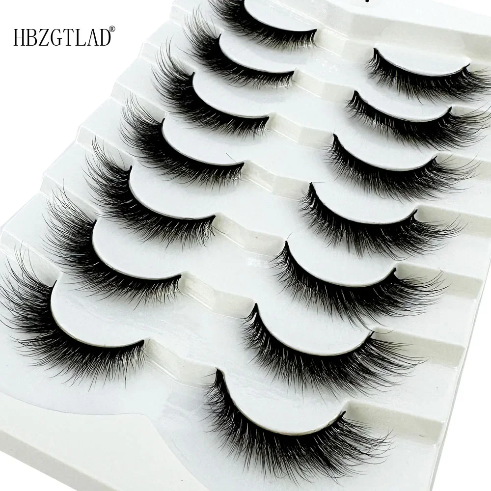 新しい手作りキャットアイ 8D ミンクまつげカール翼付きリアルな乱雑なエンドアイ細長い厚いつけまつげソフト偽まつげ