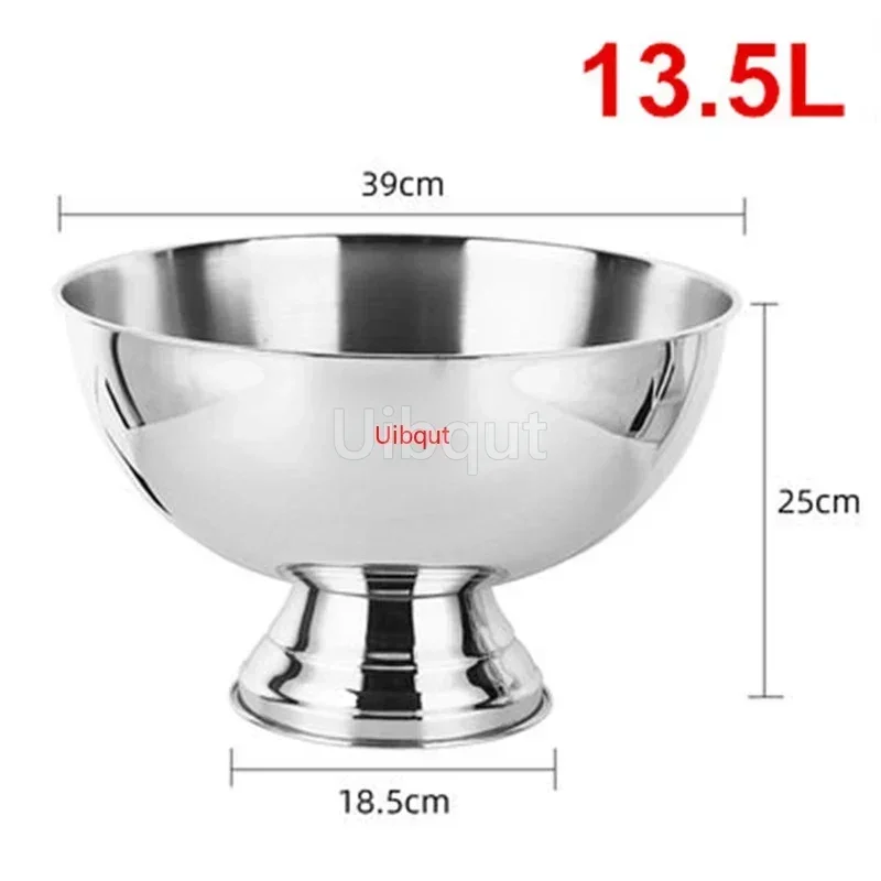 304 stainless steel Deer Head ear GOLD SILVER big ICE BUCKET BOWL CHAMPAGNE Large champagne bar bucket beer bucket basin 6