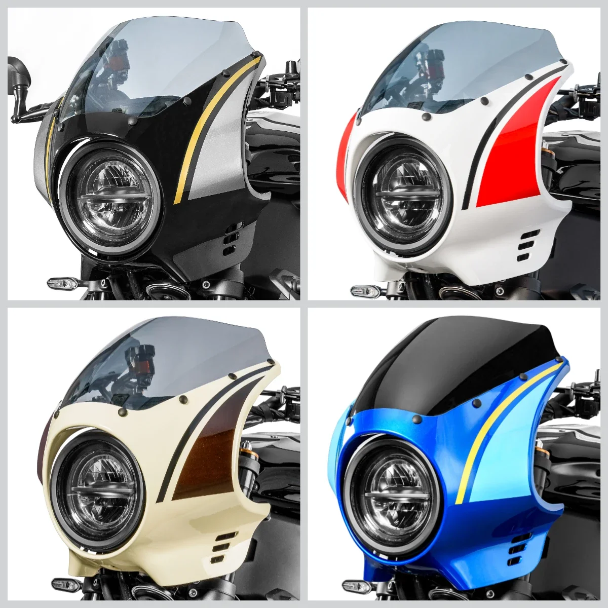 WOLFLINE Frontverkleidung Windschutzscheibe für Yamaha XSR900 2022 2023 2024 2025 Scheinwerferverkleidung Mini-Verkleidung Windschutz