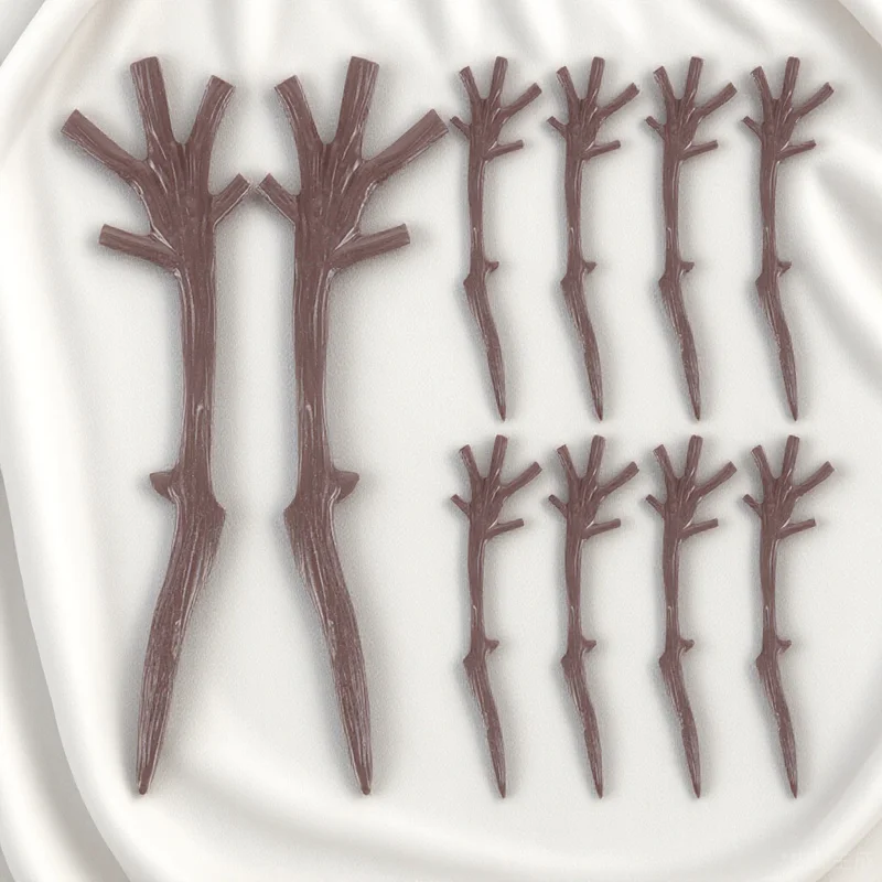 

100pcs Christmas Snowman Hand Branches Decor Artificial Dried Tree Stems Diy Craft Supplies Plastic Antlers For Home Mall Hotel