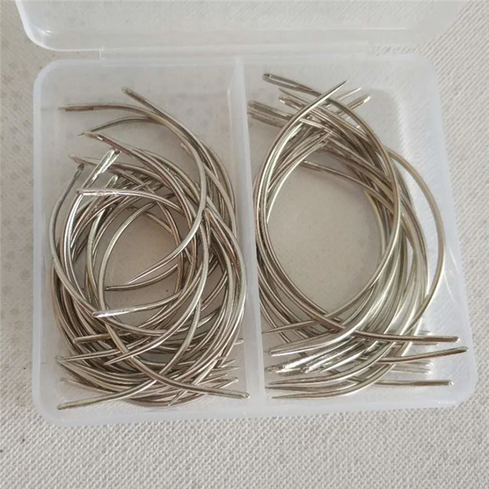 

50pcs Sewing C Type Curved Pins Handmade Boxed Set For Knitting Modelling Display Blocking 2.5 Inches 3