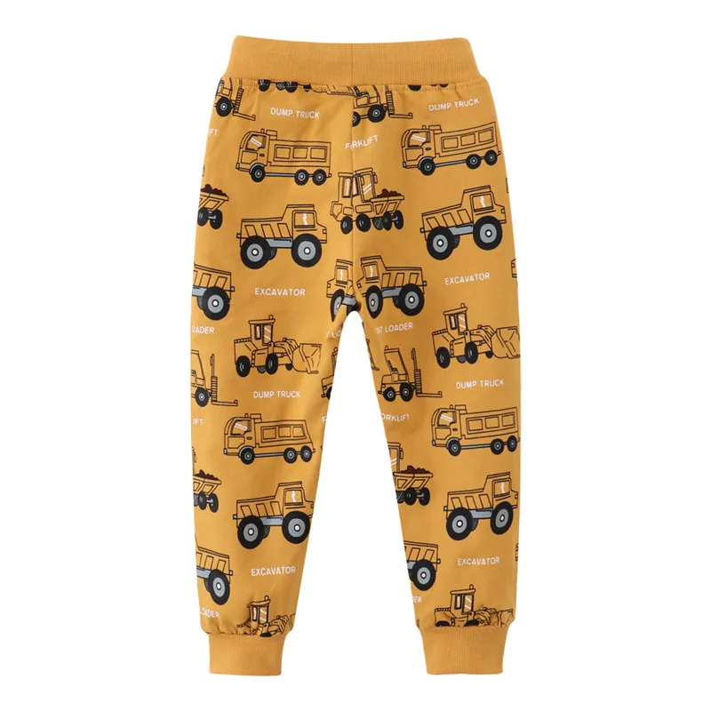 Jumping Meters 2-7T Cars Print  Boys Trousers Pants For Autumn Winter Cartoon Full Length Fashion Baby Sweatpants