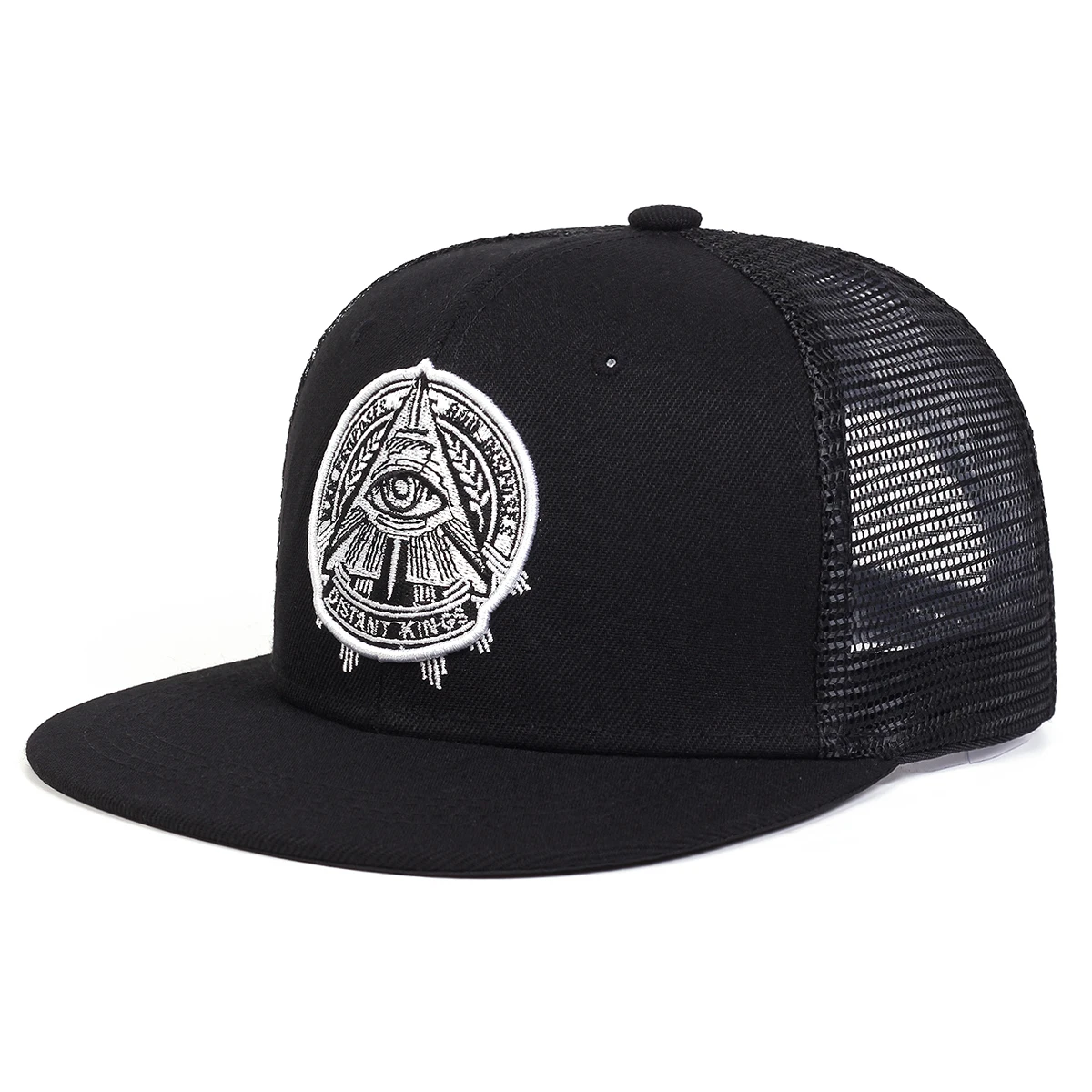 Adjustable Fashion Fastball Cap The Eye of God Faux Suede Hip Hop Snapback Hat Unisex Adult Outdoor Casual Sun Baseball Cap