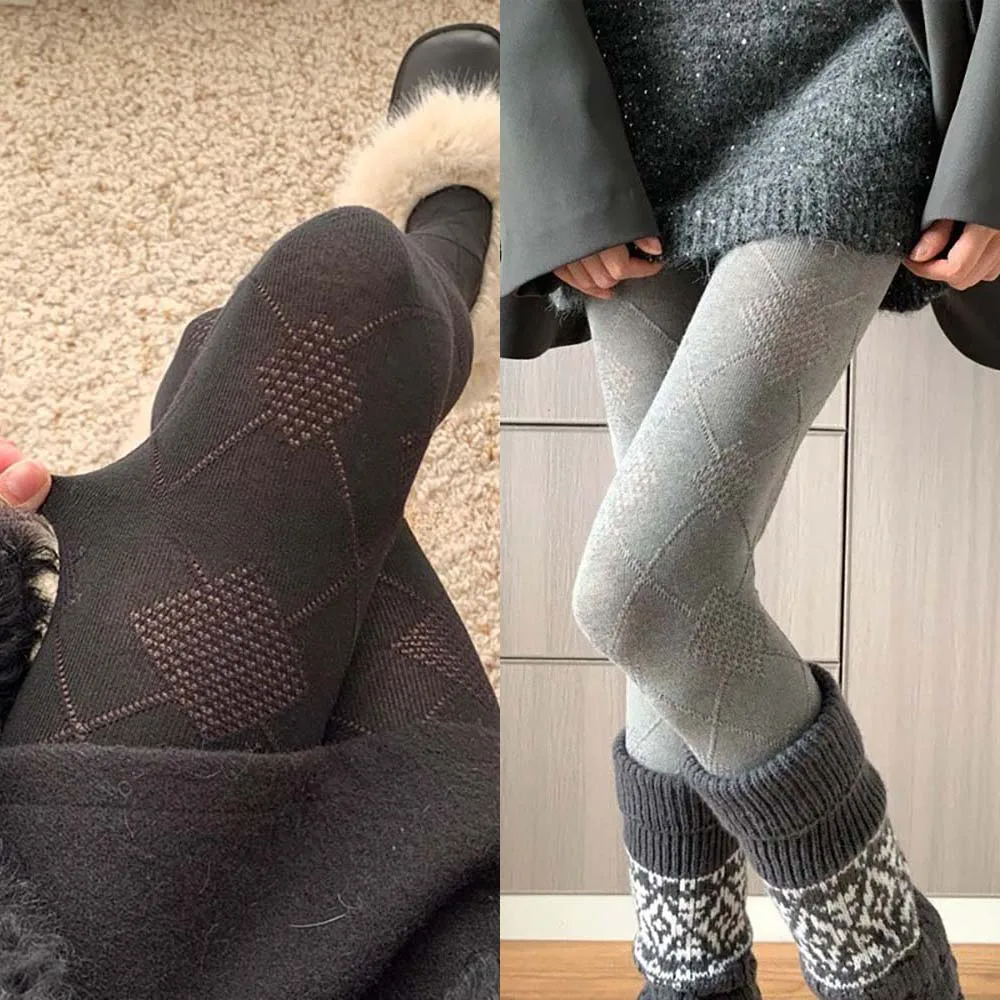 

Women Autumn Retro Grid Pantyhose High Elastic Slim Fit Fashion Tights Leggings Y2K Vintage Hosiery Korean Style