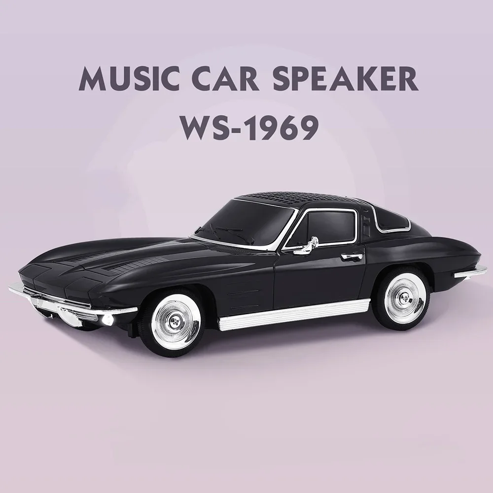 Classic Bluetooth Speaker with Subwoofer Portable Car Shaped Music Player U Disk TF Card AUX Play Wireless Stereo HIFI Soundbox