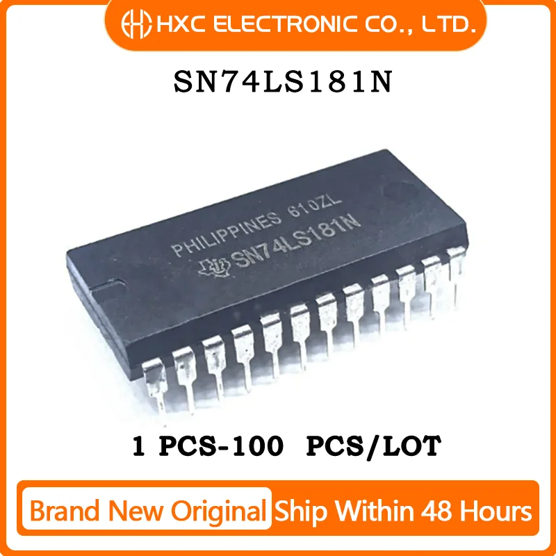 LS7433, 7433, LSHD74LS181P, 74LS181P, SN74LS181N, 74LS181N, DIP-24, Nouveau, 5 pièces, 10 pièces, 50 pièces, 100 pièces