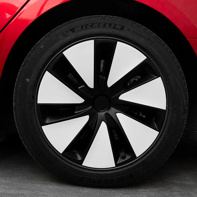 Wheel Hub Stickers for Tesla Model 3+ Wheel Rims Stickers Scratch Repair Protective Film New Model 3 Highland 2024 Accessories