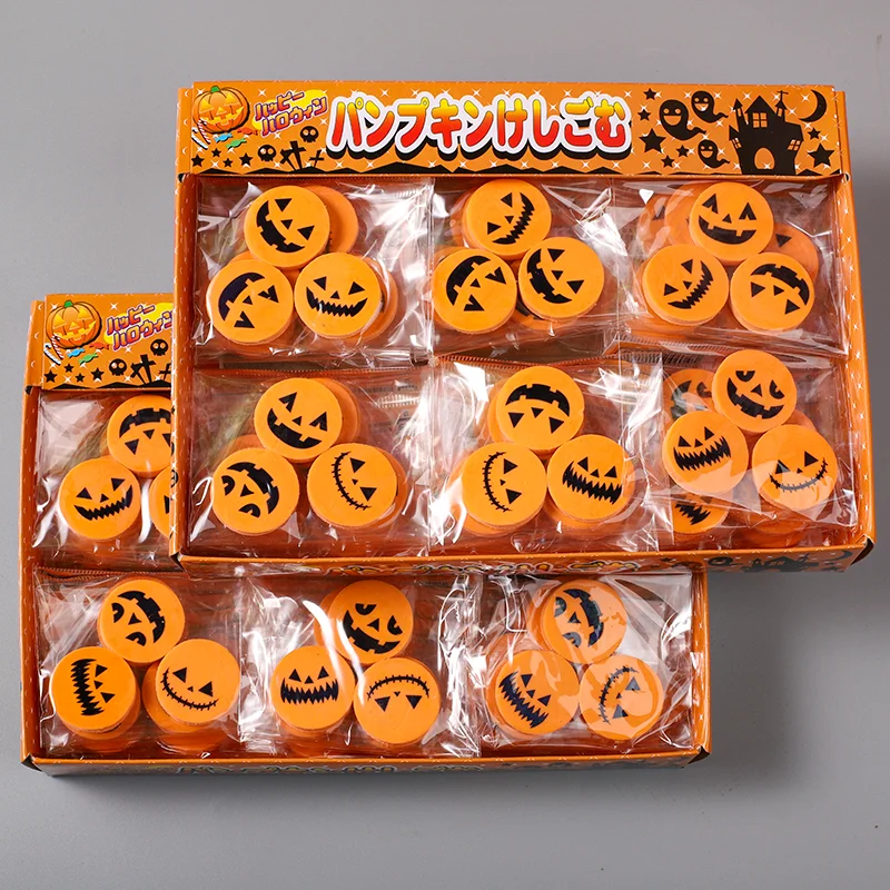 120Pcs Pumpkin Eraser Pencil Erasers for Kids Birthday Assorted Novelty Small Cute Party Halloween Carnival