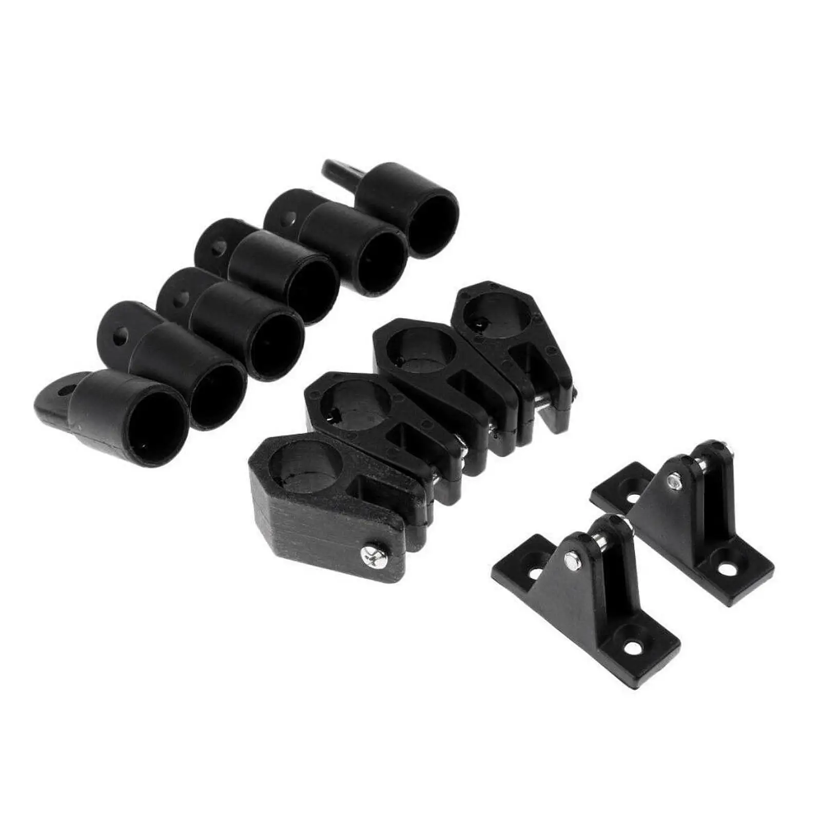 12 Piece Marine Bimini Top Fitting Hardware Set Durable Nylon Slide and Hinge for Boat Accessories
