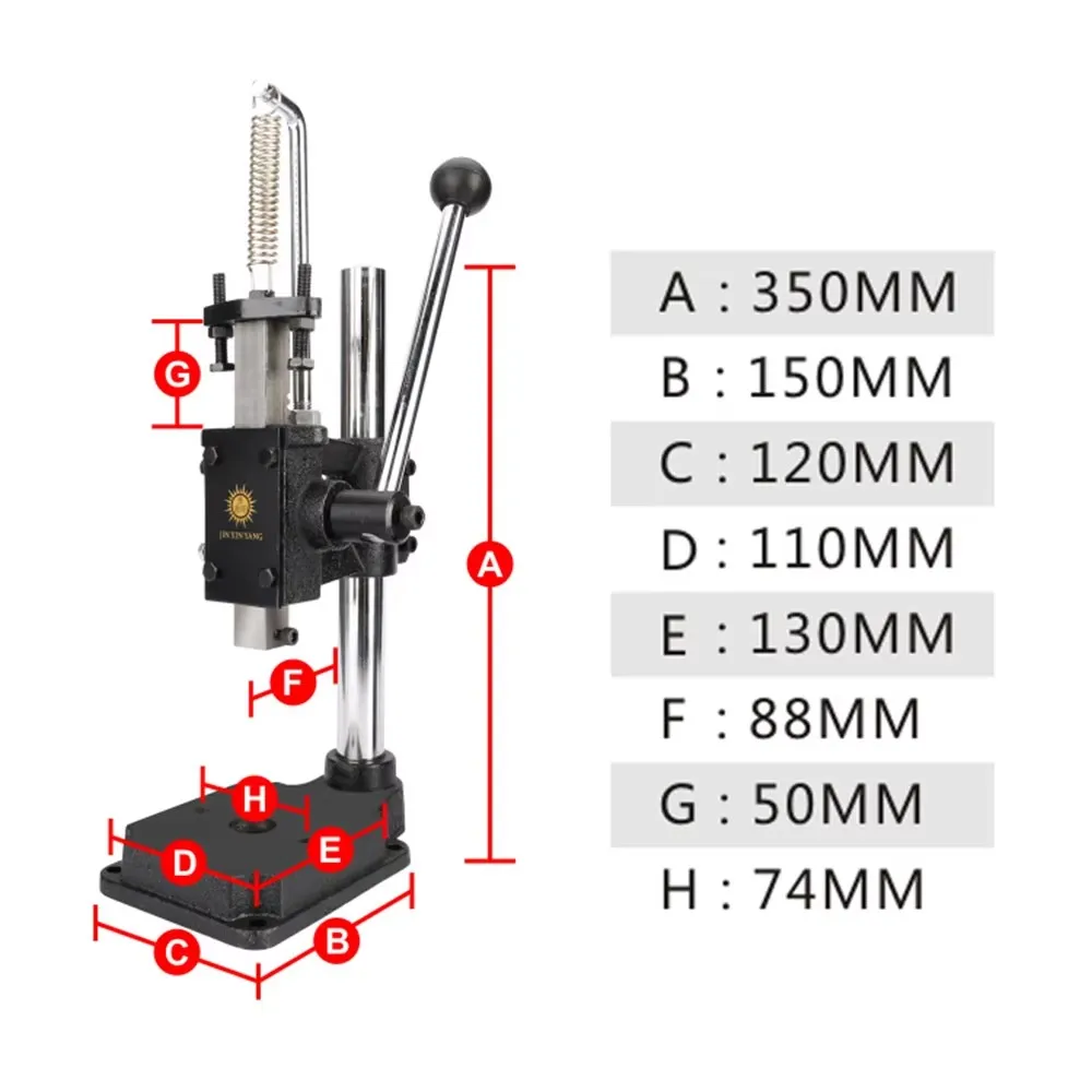 Mini Presses Manual Press Punching Machine Die Cutting Machine Punching Hole Diamond Chop Beating Chopping Machine