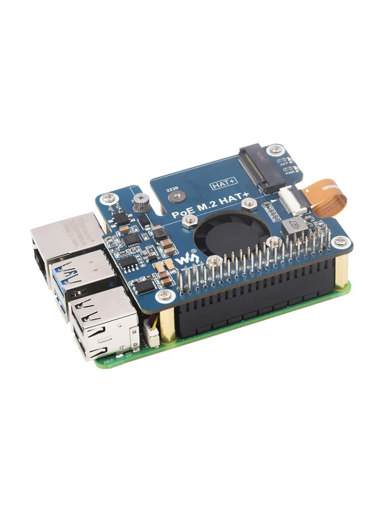 PCIe To M.2 Adapter With PoE Function For Raspberry Pi 5,Supports NVMe Protocol M.2 Solid State Drive,High-speed Reading/Writing