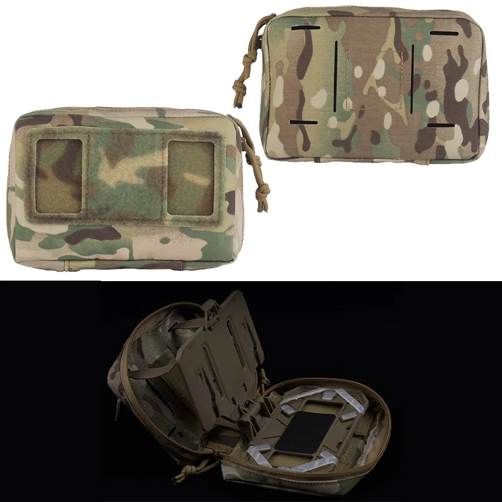 

Tactical MOLLE Folding Navigation Board Pouch Flip Lite Jacket Outdoor Sports Mobile Phone Holder Chest Bag Panel Airsoft Gear