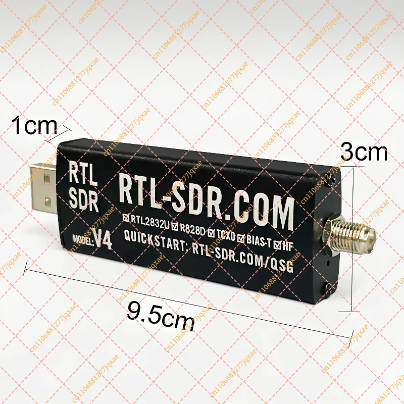 RTL-SDR Blog V4 R828D SDR Receiver, RTL2832U 1PPM TCXO with Built-in HF Upconverter, Bias Tee & SMA