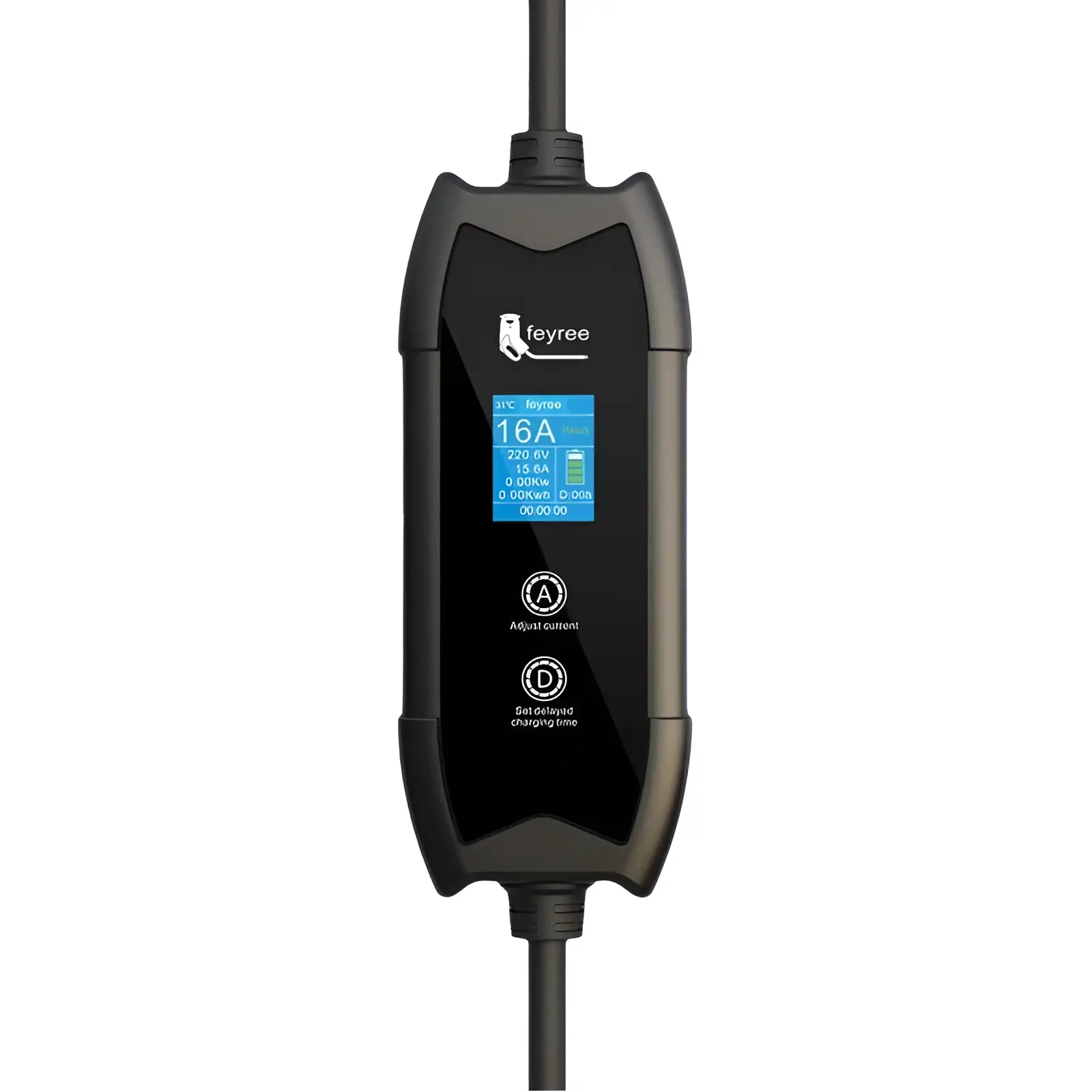 Feyree ev carregador type2 16a 3.5kw caixa de carregamento portátil 5m cabo gbt soquete type1 j1772 adaptador para veículo elétrico carregador de carro