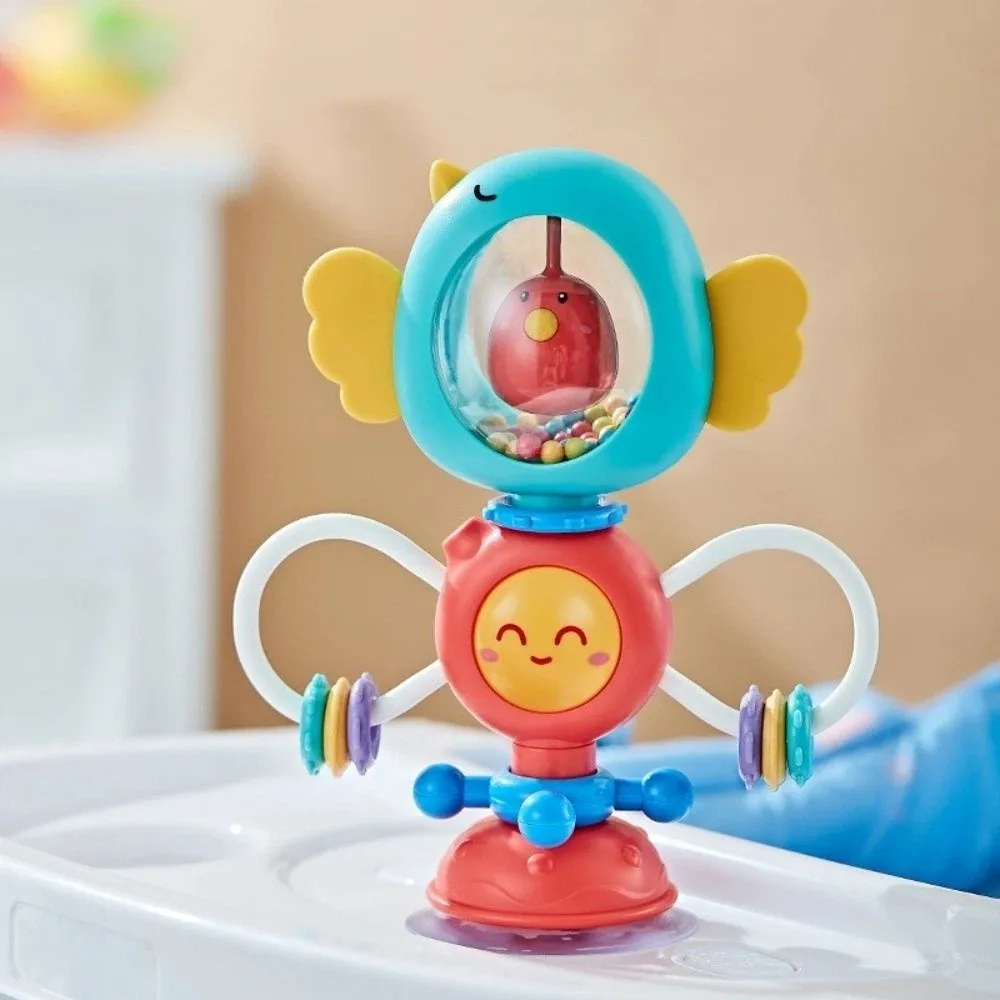 Base à ventouse, conception rotative, caractéristiques sensorielles, chaise haute, jouets, hochet, son rotatif