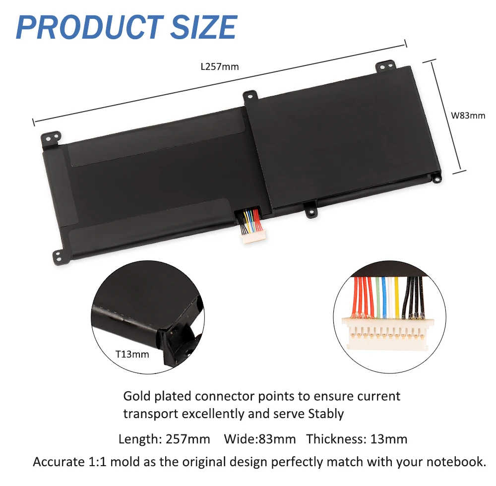 ETESBAY SQU-1609 Battery For Hasee Thunderobot Dino X6 X7A 4K X5TA 911M QNL5S02 15GD870-XA70K T64 T65 T66 SQU-1611 SQU-1710 1713