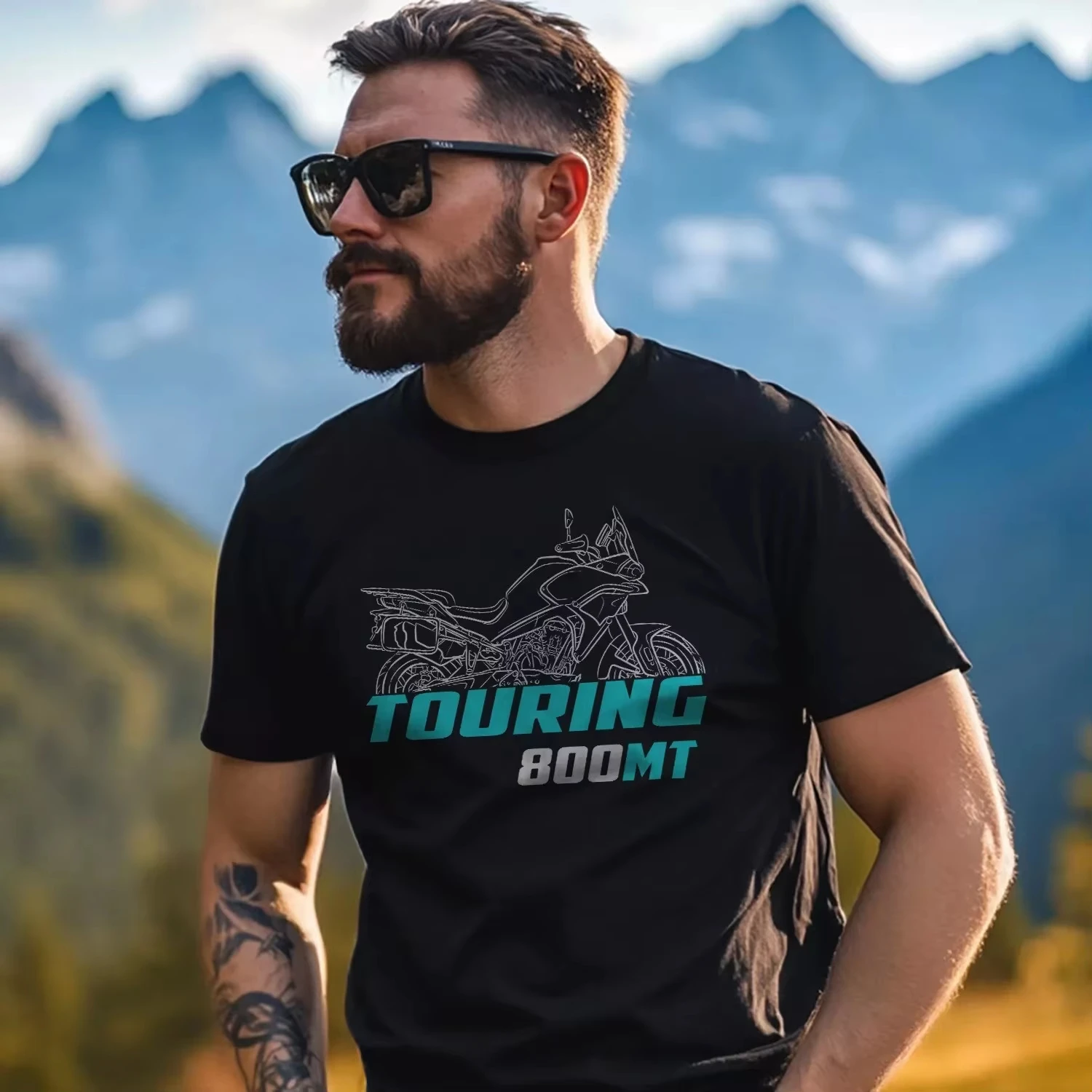 

2025 Summer Cotton Round Neck Short Sleeves for Men Women for CFMoto 800MT Touring/Sport 2022-2025 Fans - Motorcycle T-Shirt