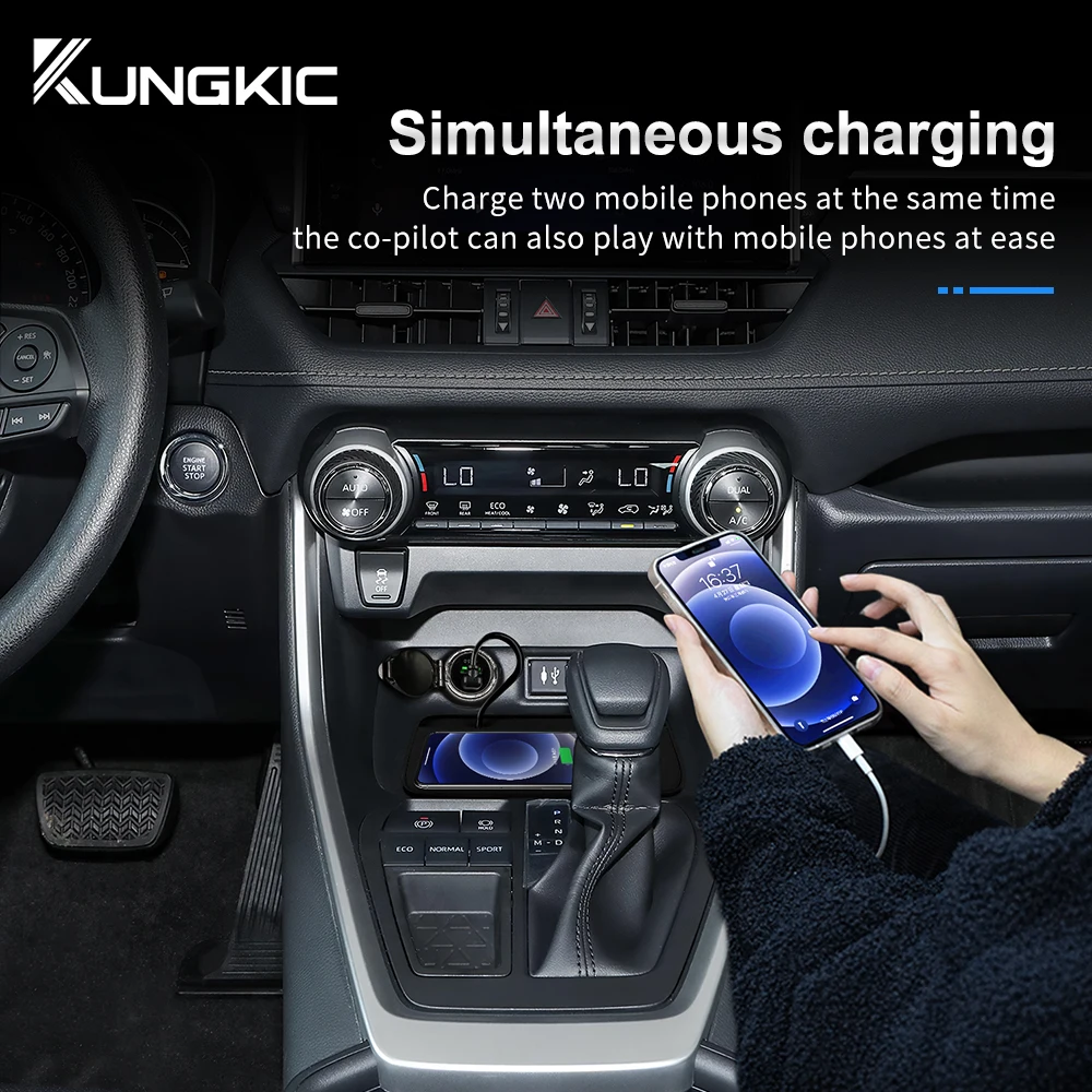 For Toyota Rav4 Rav 4 xa50 2019 2020 2021 2022 15W Mobile Phone Fast Charging Holder Interior Car Wireless Charger LHD RHD