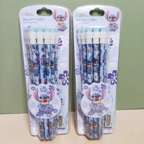 12 st Stitch Disney HB Pennor Anime Lilo & Stitch Tecknade Pennor Roller Stationery Box Set Skrivning Teckning Barnfödelsedagspresenter 8 best sales stygnpennor - №1