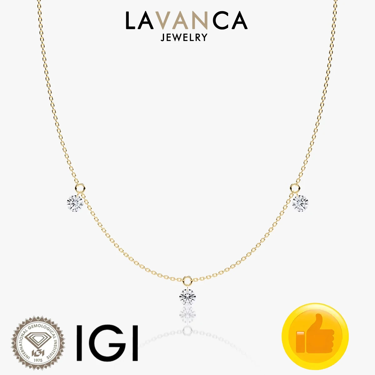 

CVD/HPHT Brilliant Round Cut Lab Created Diamond Necklace 9K/14K/18K Yellow Gold Lab Diamond Necklace Fashion Jewelry For Women
