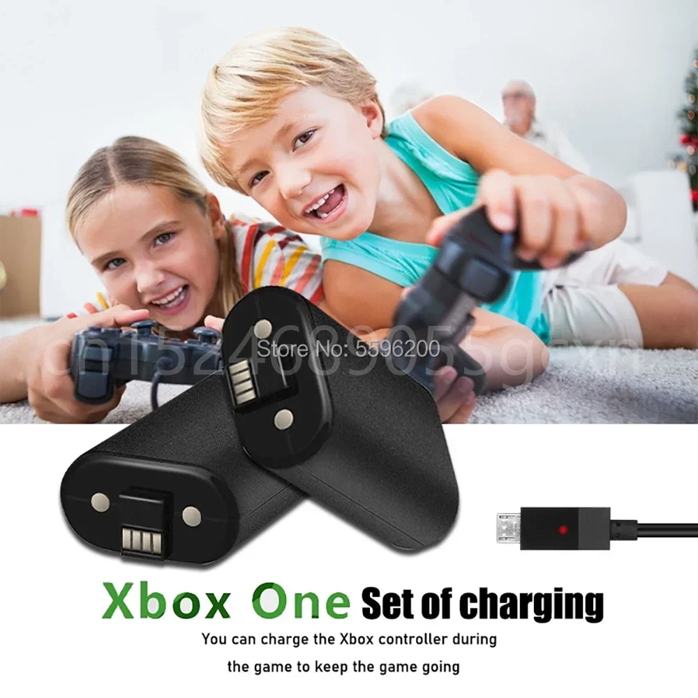 2800mAh for XBOX ONE Rechargeable Battery Pack+Battery Charger+USB Charger Cable for Wireless Game Controller Gamepad