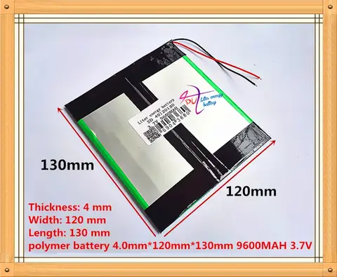 9.7-10 Inch Tablet Lithium Battery 9600mAh Liter energy battery