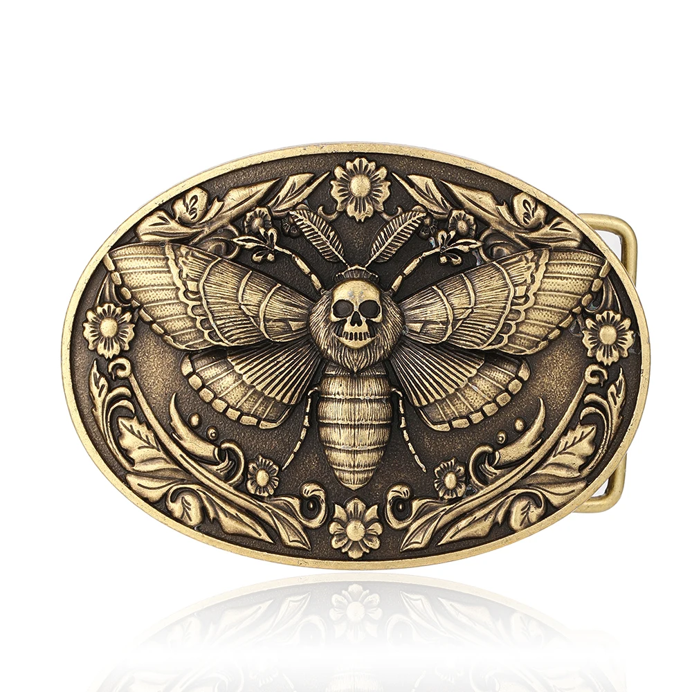 

Цветок-бабочка с пряжкой в виде черепа подходит для ремня шириной 4 см с непрерывным запасом.