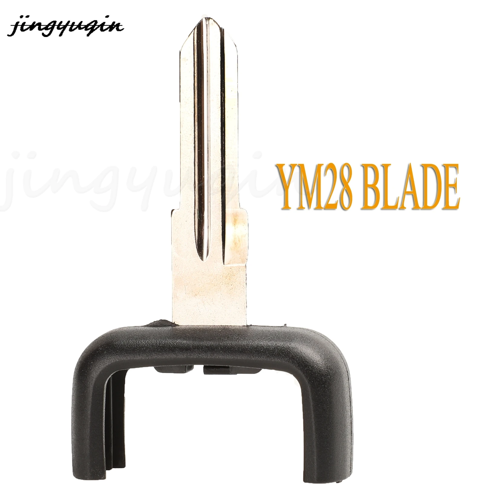Jingyuqin-carcasa para llave a distancia de coche, 2 botones, Fob para Opel Astra Zafira Vectra Omega con opción de hoja YM28/HU46/Hu100/Hu43
