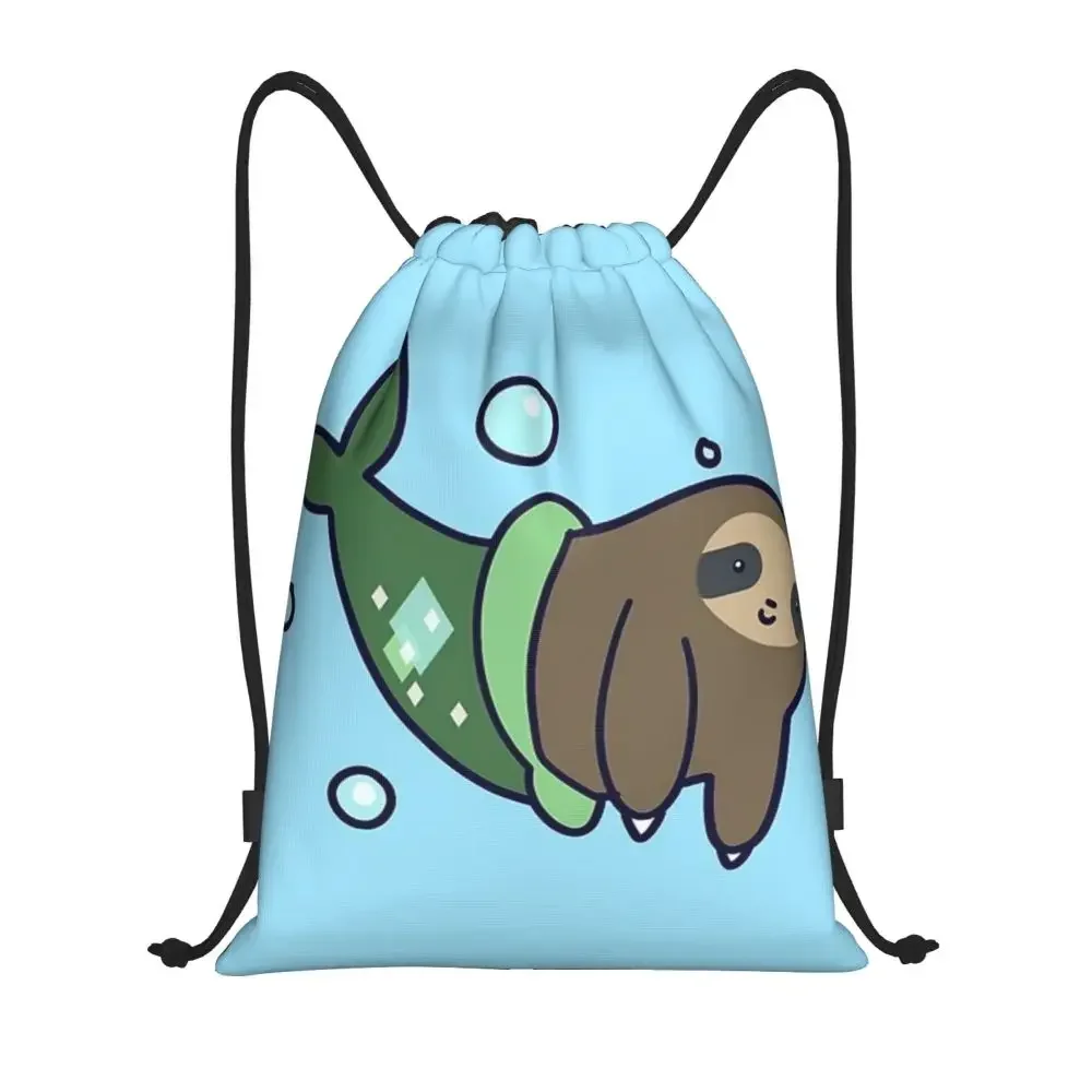 Bolsa con cordón, almacenamiento, bolsos portátiles, perezoso de sirena, compras de comestibles, bolsos de hombro, bolsa de viaje plegable