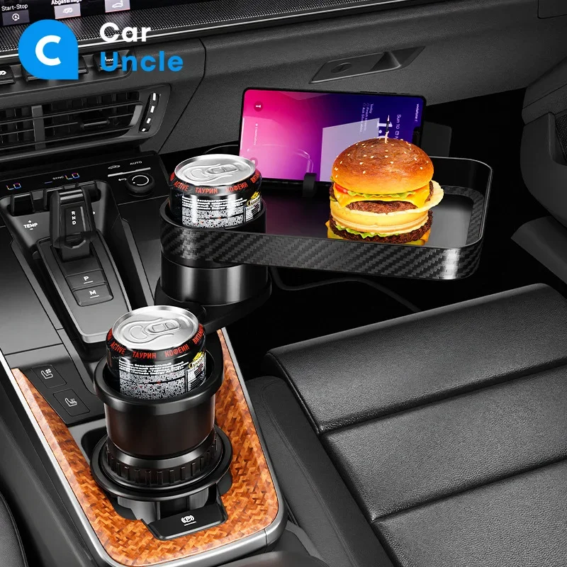 Best Selling Car Dual Cup Holder Expander Tray Adjustable Water Bottle Holder Multifunctional Car Seat Cup Snack Storage Tray