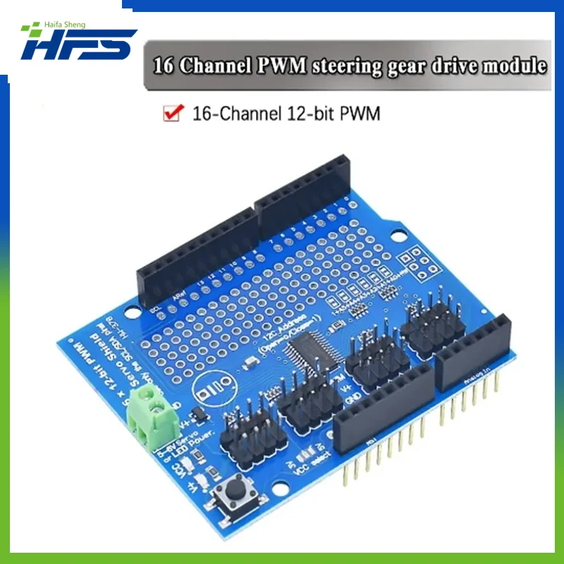 

IIC I2C servo shield 16 Channel 12-bit PWM/Servo Driver-I2C interface PCA9685 For Arduino Robot PWM Uno Mega R3 Replace