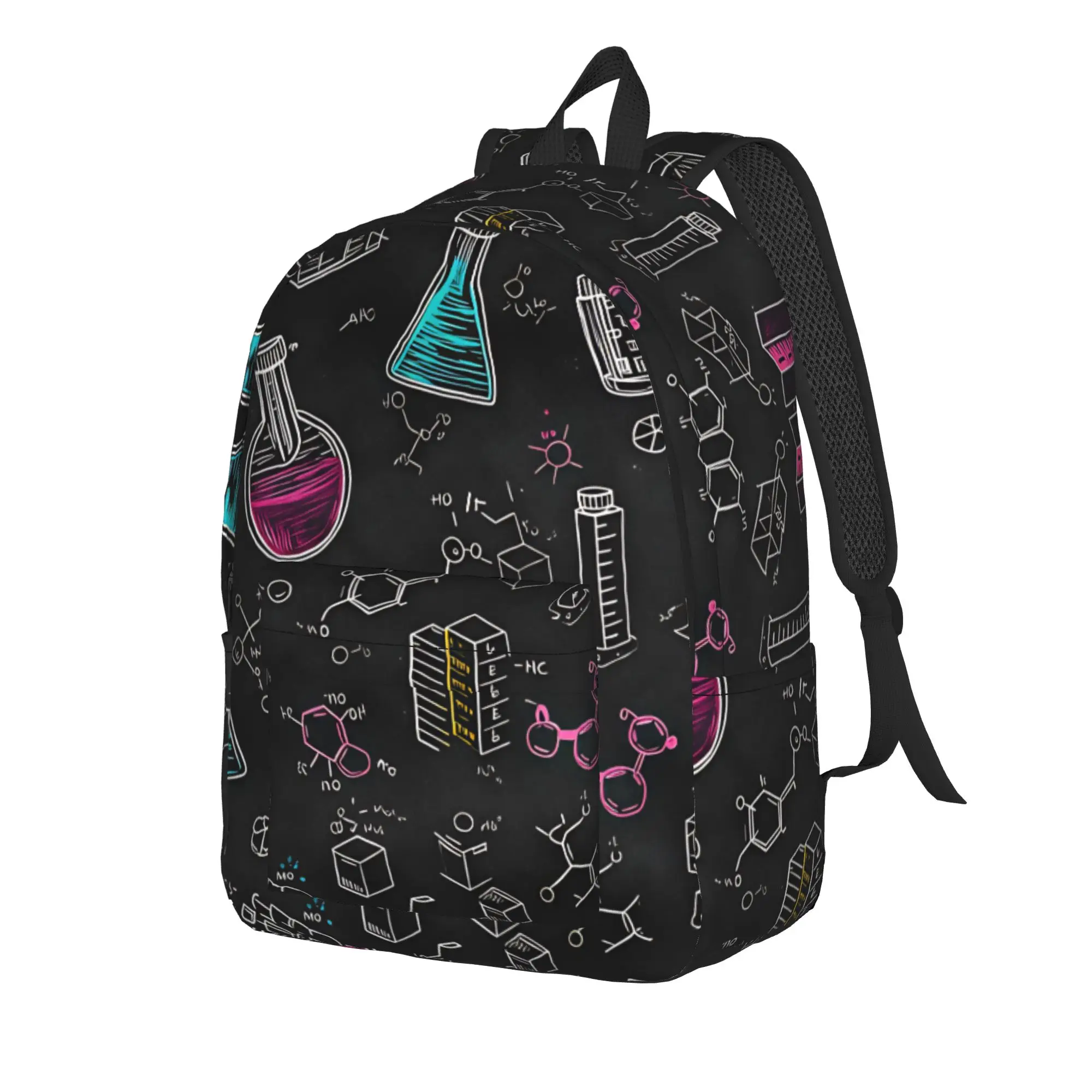 Blackboard Chemistry Lab Doodle Backpack Outdoor Style Backpacks Women Men High Quality Lightweight High School Bags Rucksack