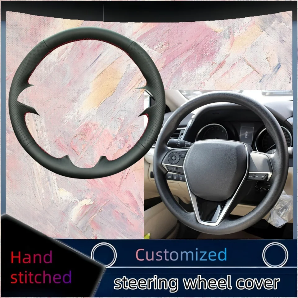 

Microfiber Leather Car Steering Wheel Cover For Toyota Avalon Camry Crown 2018-2019 Corolla 2018-2020 Car Accessories
