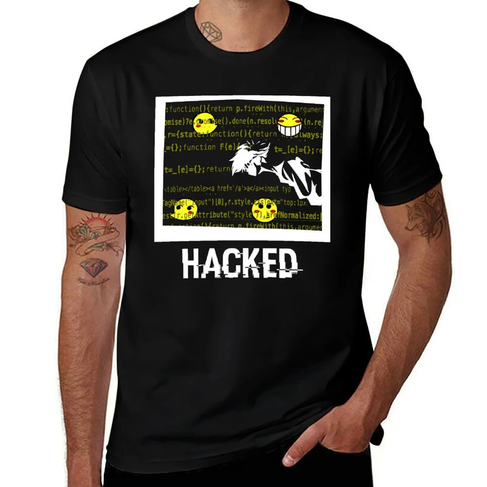 

Hacker Radical T-Shirt Cowboy 90s Hacked - Anime Space Anime Aesthetic - Anime - Edward tshirt
