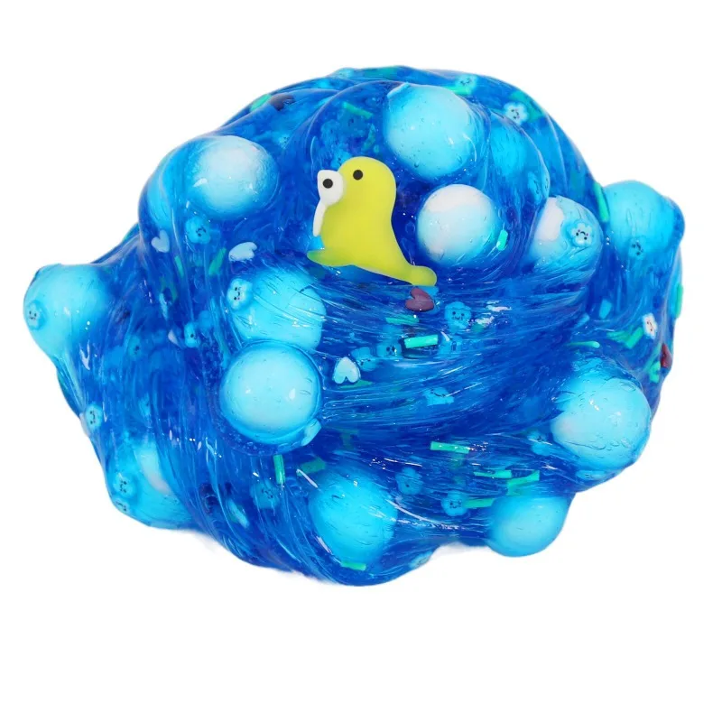 70ml Squishy Slime Prank Sensory Toys Ocean Theme Seal Jellyfish Pufferfish Big Particles Crystal Mud Stress Reliever Toy Gift