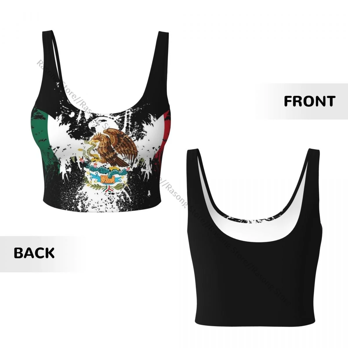 Sports Bra Women Running Yoga Clothes Vest Mexico Flag Eagle Gathering Fitness Vest