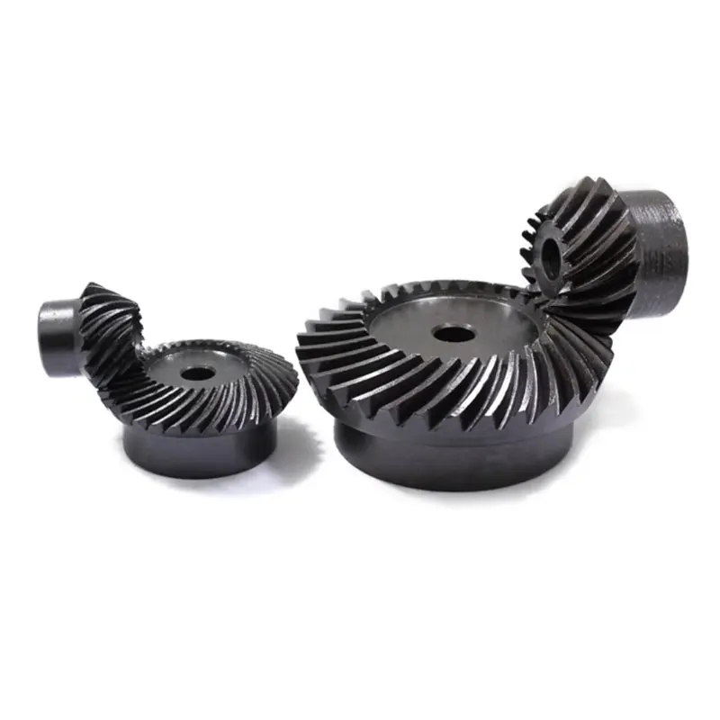 1set 45# Steel 1.5M 15T To 45T Spiral Bevel Gear M1.5 Modulus 1:3 90 Degrees Differential Gear Same Ratio Diameter 8mm 10mm Hole