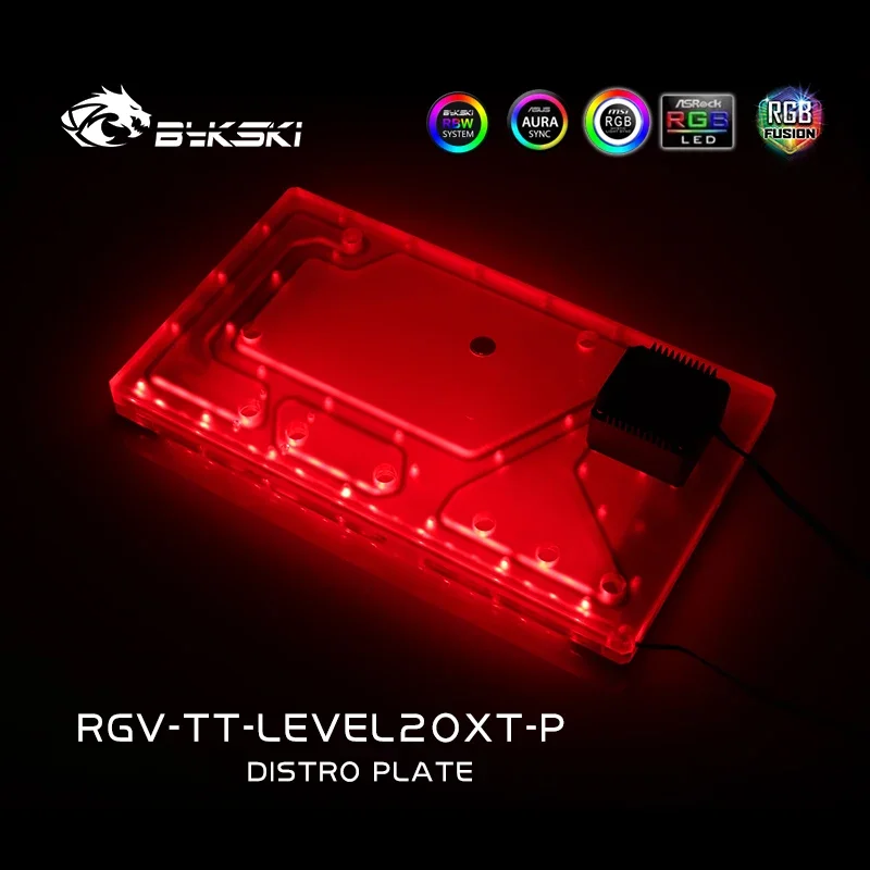 แผ่นกระจายน้ำอะคริลิค Bykski RGV-TT-LEVEL20XT-P / บอร์ดสำรองน้ำ สำหรับเคส Thermaltake Level 20 XT / ระบบระบายความร้อนด้วยน้ำ / ปั๊มน้ำแบบคอมโบ DDC